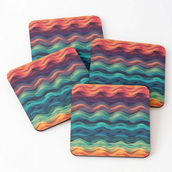 Item preview, Retro Wave Gradients - Layered Abstract Rainbow Pattern designed and sold by pinkal.