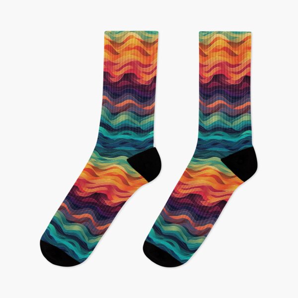 Item preview, Retro Wave Gradients - Layered Abstract Rainbow Pattern designed and sold by pinkal.