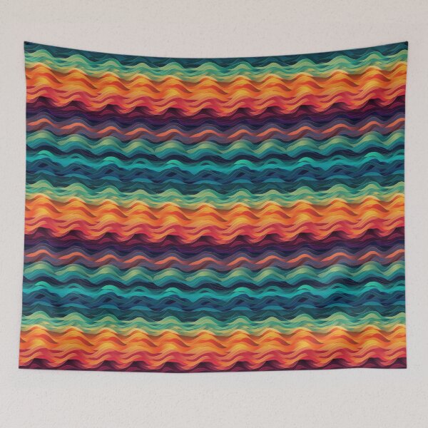 Item preview, Retro Wave Gradients - Layered Abstract Rainbow Pattern designed and sold by pinkal.