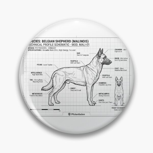 Item preview, Malinois Blueprint – Belgian Shepherd Anatomy & Standard designed and sold by Pfotenfaden.