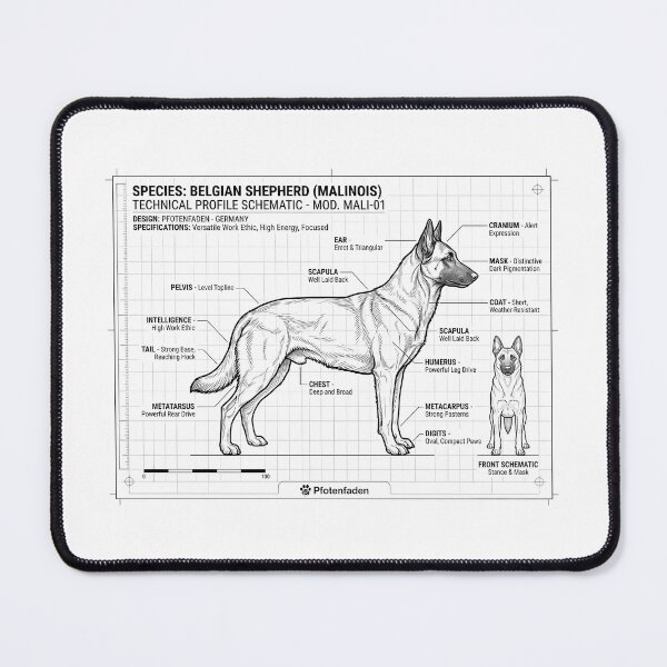 Item preview, Malinois Blueprint – Belgian Shepherd Anatomy & Standard designed and sold by Pfotenfaden.
