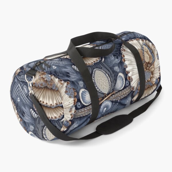 Item preview, Vintage Oceanic Assemblage - Ornate Blue and Cream Seashell Pattern designed and sold by pinkal.