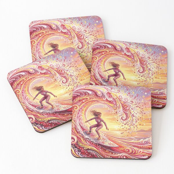 Item preview, Surfer in an ornamental sea of sun designed and sold by Sigtrix.