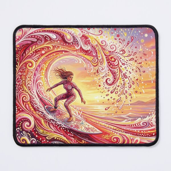 Item preview, Surfer in an ornamental sea of sun designed and sold by Sigtrix.