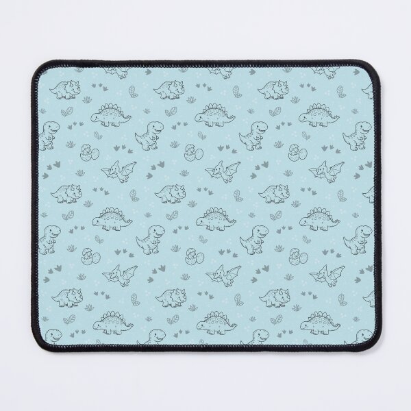Item preview, Cute Dinosaur Seamless Pattern | Kawaii Dino Aesthetic in Pale Blue designed and sold by WildLakePatterns.