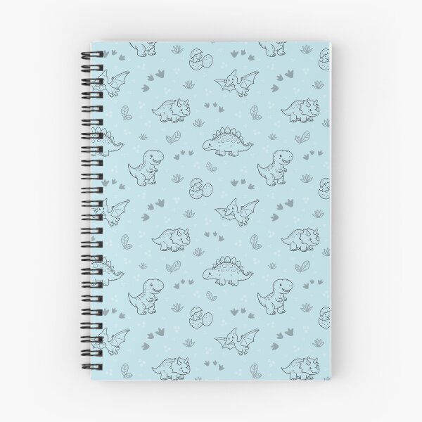 Item preview, Cute Dinosaur Seamless Pattern | Kawaii Dino Aesthetic in Pale Blue designed and sold by WildLakePatterns.