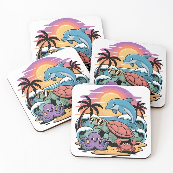 Item preview, Ocean Vibes Only – Cute Sea Animals Beach Sunset Design designed and sold by RBToper.