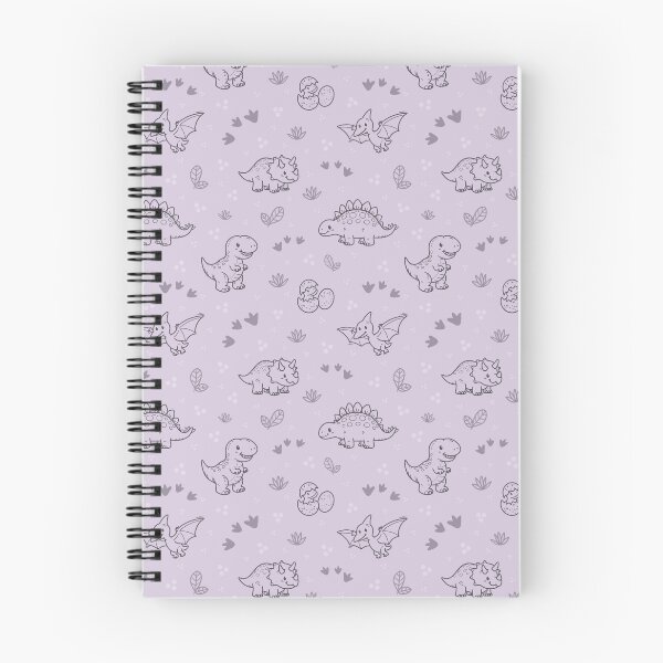 Item preview, Cute Dinosaur Seamless Pattern | Kawaii Dino Aesthetic in Lavender designed and sold by WildLakePatterns.