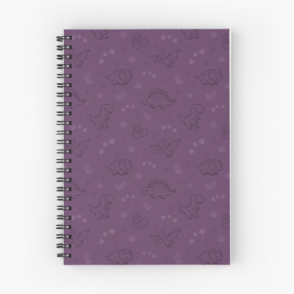 Item preview, Cute Dinosaur Seamless Pattern | Kawaii Dino Aesthetic in Purple designed and sold by WildLakePatterns.