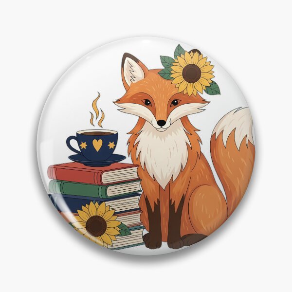 Item preview, Fox Coffee Cup and Book Stack Gift designed and sold by pumsquare.