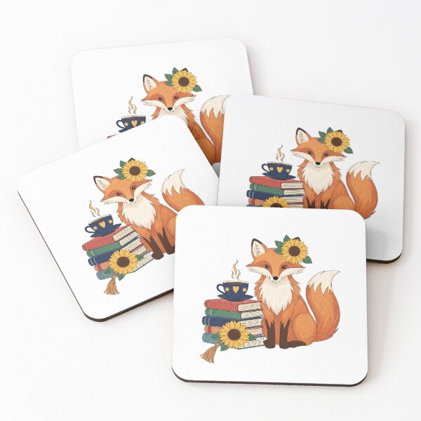 Item preview, Fox Coffee Cup and Book Stack Gift designed and sold by pumsquare.
