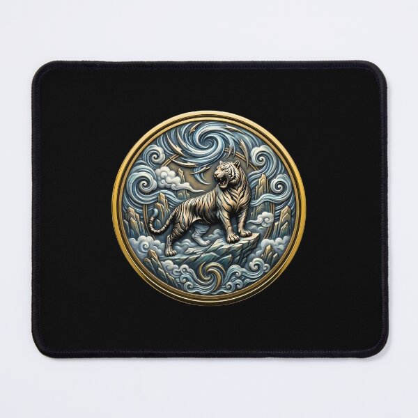 Item preview, White Tiger Guardian - Mythical Celestial Medal Art designed and sold by Spirits Dark Japan.
