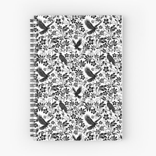 Item preview, Eagle Silhouette & Elegant Floral Seamless Pattern | Nature-Inspired Design designed and sold by WildLakePatterns.