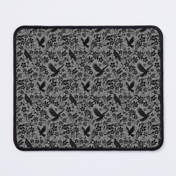 Item preview, Eagle Silhouette & Elegant Floral Seamless Pattern | Nature-Inspired Design in Grey designed and sold by WildLakePatterns.