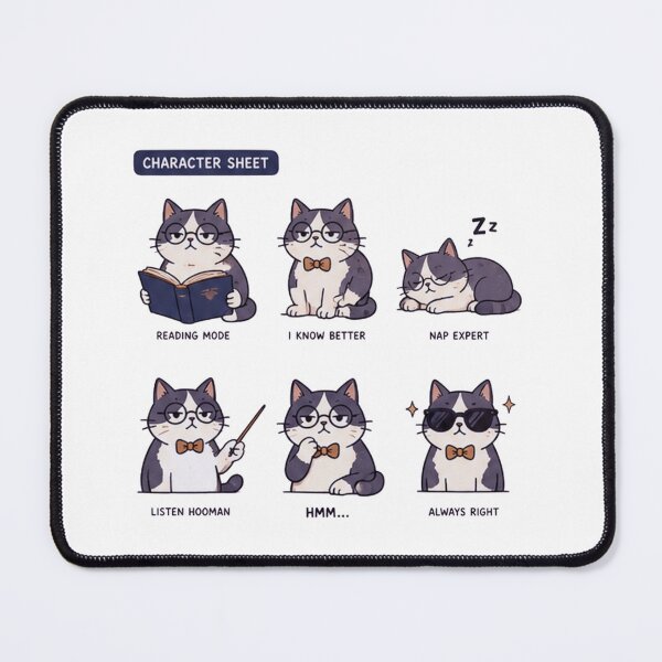 Item preview, character sheet cat designed and sold by bandarartisan.