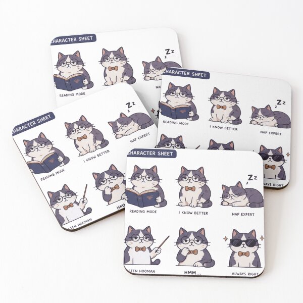Item preview, character sheet cat designed and sold by bandarartisan.