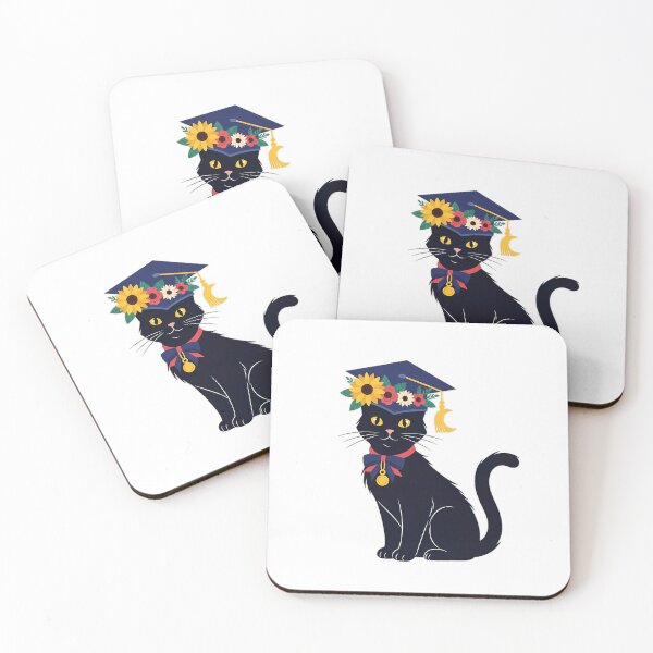 Item preview, Crescent Charm Black Cat Graduation Cap Gift designed and sold by pumsquare.
