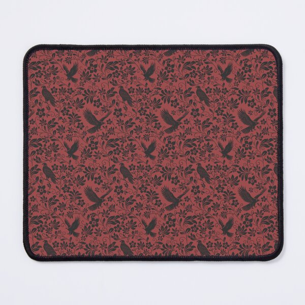 Item preview, Eagle Silhouette & Elegant Floral Seamless Pattern | Nature-Inspired Design in Red designed and sold by WildLakePatterns.