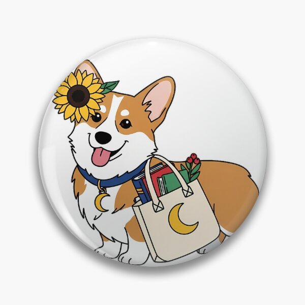 Item preview, Crescent Charm Corgi Library Tote Gift designed and sold by pumsquare.