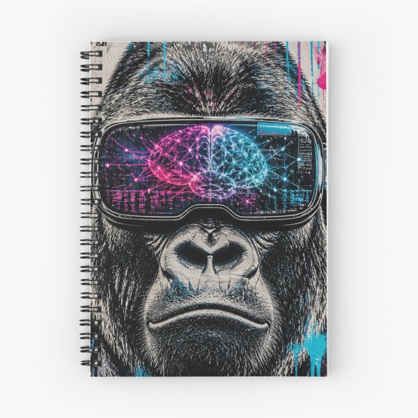 Item preview, Neon Mind Gorilla – Cyberpunk Street Art designed and sold by Zenvo.