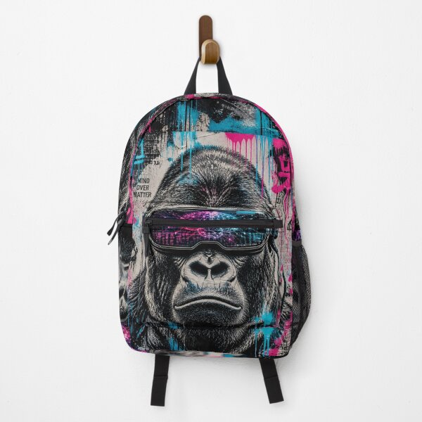 Item preview, Neon Mind Gorilla – Cyberpunk Street Art designed and sold by Zenvo.