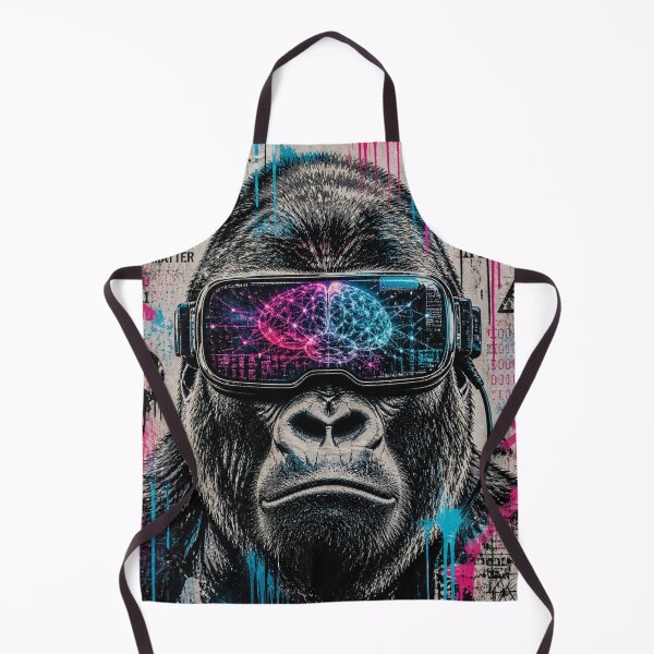 Item preview, Neon Mind Gorilla – Cyberpunk Street Art designed and sold by Zenvo.