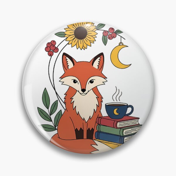 Item preview, Crescent Charm Fox Coffee Cup and Book Stack Gift designed and sold by pumsquare.
