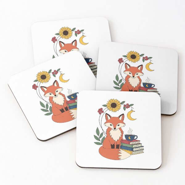 Item preview, Crescent Charm Fox Coffee Cup and Book Stack Gift designed and sold by pumsquare.