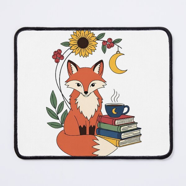 Item preview, Crescent Charm Fox Coffee Cup and Book Stack Gift designed and sold by pumsquare.