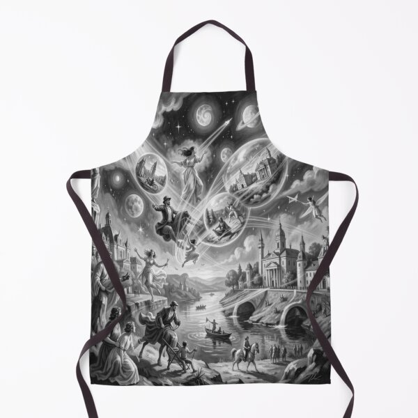 Item preview, Surreal Renoir-inspired with floating figures, cosmic worlds and poetic river landscapes designed and sold by FotoworldEdel.