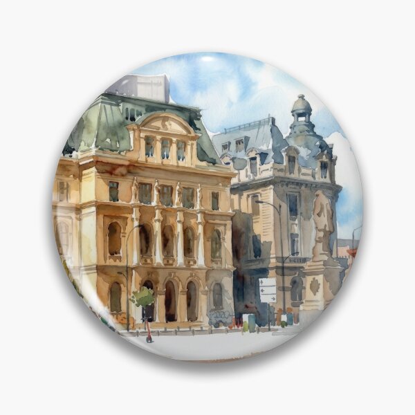 Item preview, Bucharest University Square Watercolor designed and sold by caracatita75.