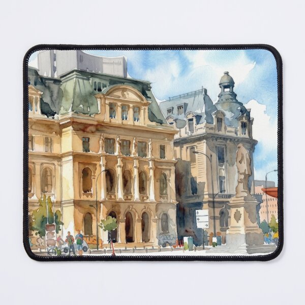Item preview, Bucharest University Square Watercolor designed and sold by caracatita75.