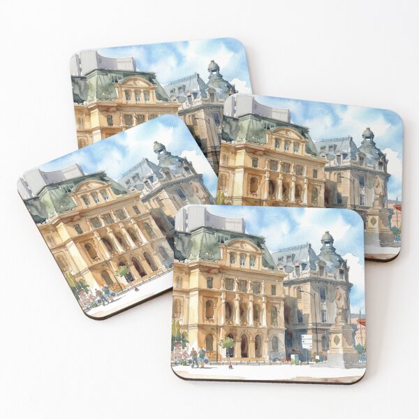 Item preview, Bucharest University Square Watercolor designed and sold by caracatita75.