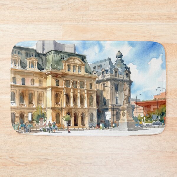 Item preview, Bucharest University Square Watercolor designed and sold by caracatita75.