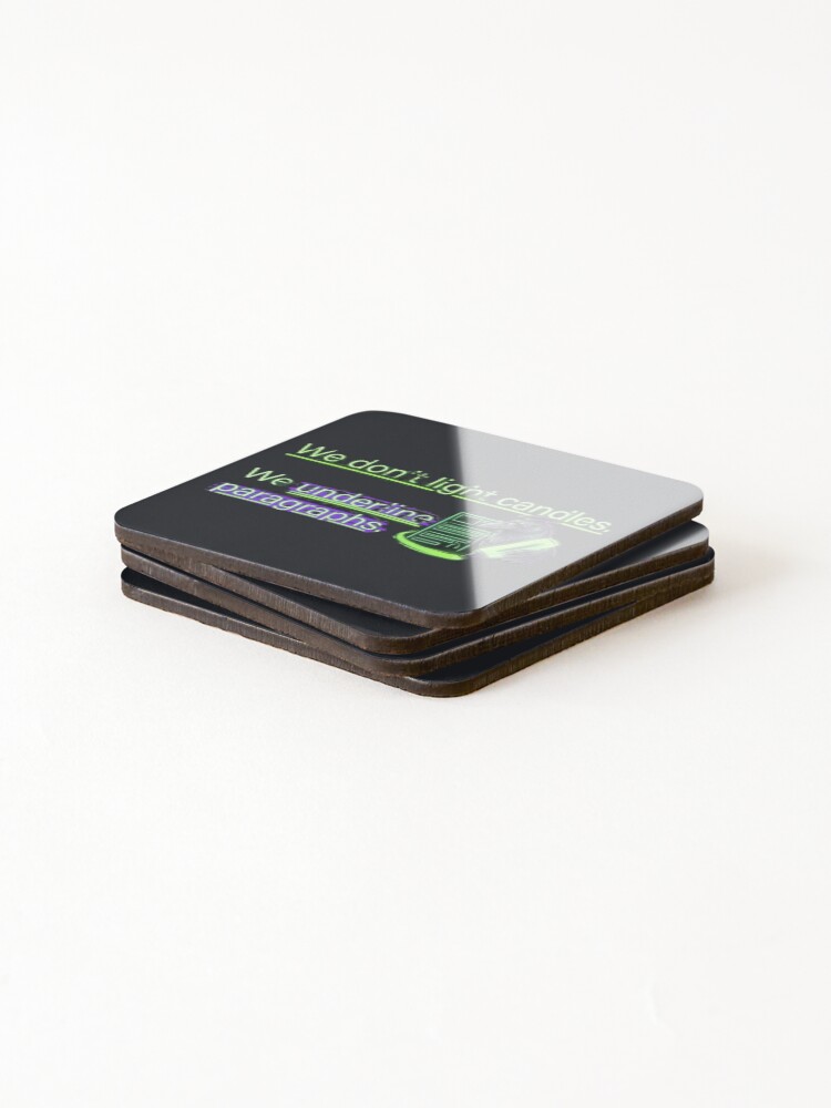 Thumbnail 4 of 5, Coasters (Set of 4), We Underline designed and sold by InnerwayStudio.