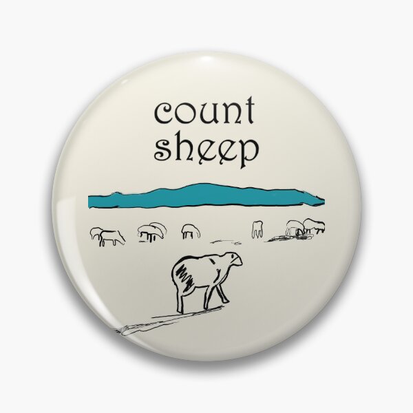 Item preview, Count Sheep Minimalist Illustration - Sleepy Farm Nature Art designed and sold by Kapsula2023.