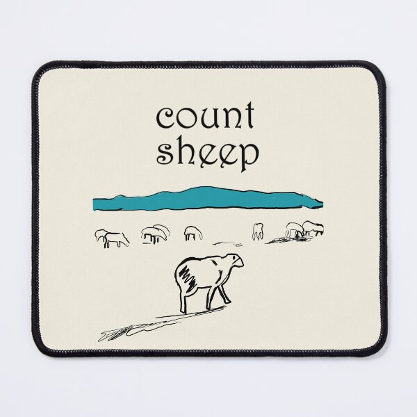 Item preview, Count Sheep Minimalist Illustration - Sleepy Farm Nature Art designed and sold by Kapsula2023.