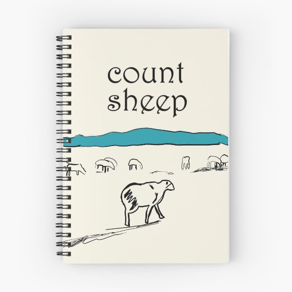Item preview, Count Sheep Minimalist Illustration - Sleepy Farm Nature Art designed and sold by Kapsula2023.
