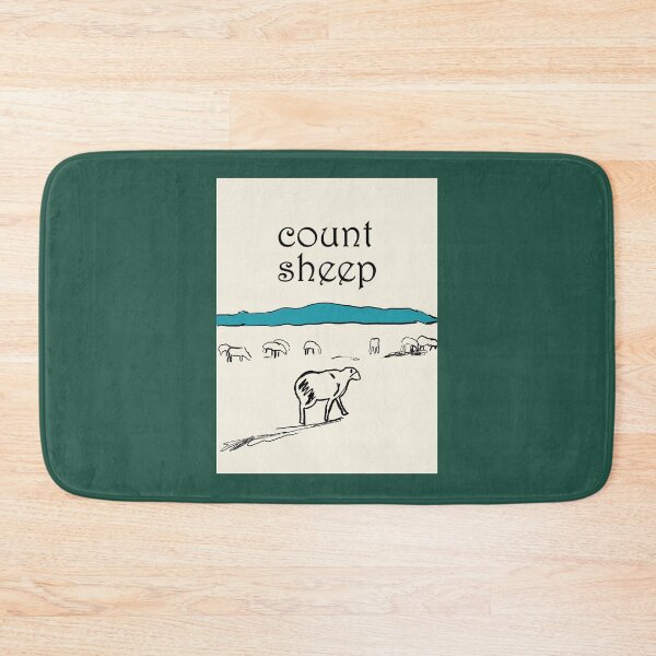 Item preview, Count Sheep Minimalist Illustration - Sleepy Farm Nature Art designed and sold by Kapsula2023.