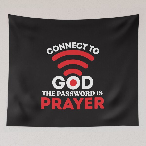 Item preview, Connect To God Password Is Prayer Christian Faith Funny Religious Gift designed and sold by kiralynstration.