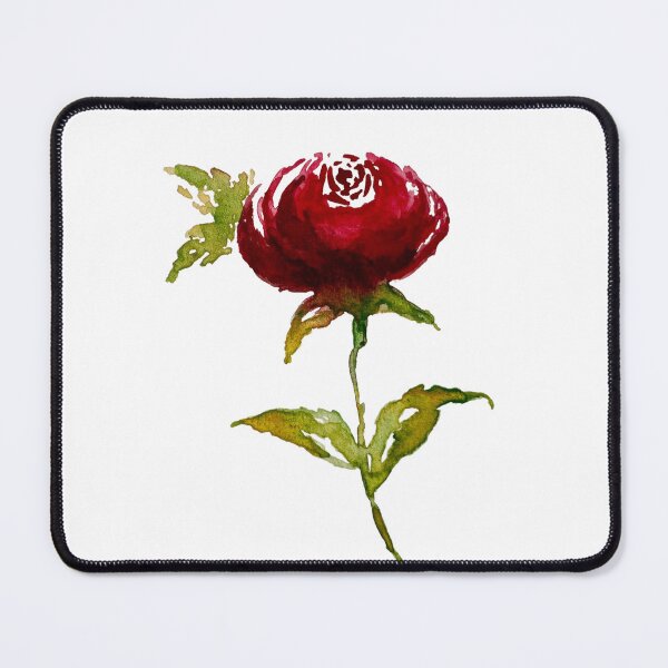 Item preview, Hand-painted Red Rose Watercolor Art Print | Red rose sticker designed and sold by Little Bloom Studio.
