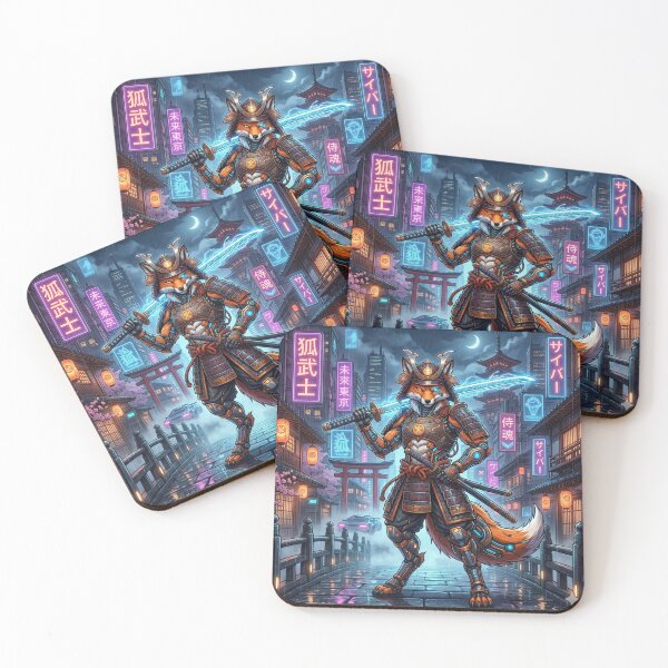 Item preview, cyborg fox, cyberpunk style designed and sold by geekmania48.