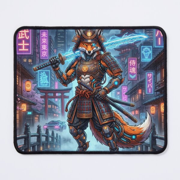 Item preview, cyborg fox, cyberpunk style designed and sold by geekmania48.