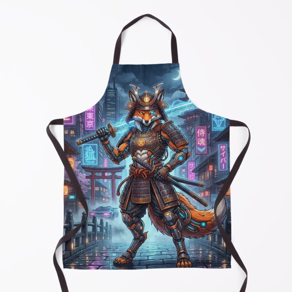 Item preview, cyborg fox, cyberpunk style designed and sold by geekmania48.