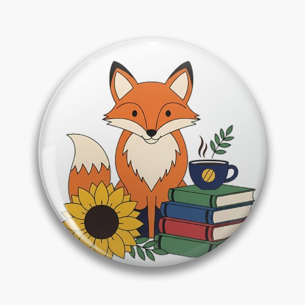 Item preview, Fox Laurel Sprig Coffee Cup and Book Stack Gift designed and sold by pumsquare.
