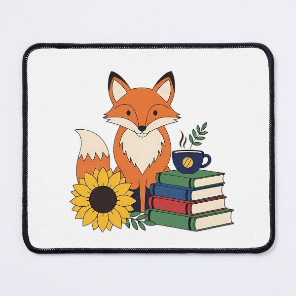 Item preview, Fox Laurel Sprig Coffee Cup and Book Stack Gift designed and sold by pumsquare.