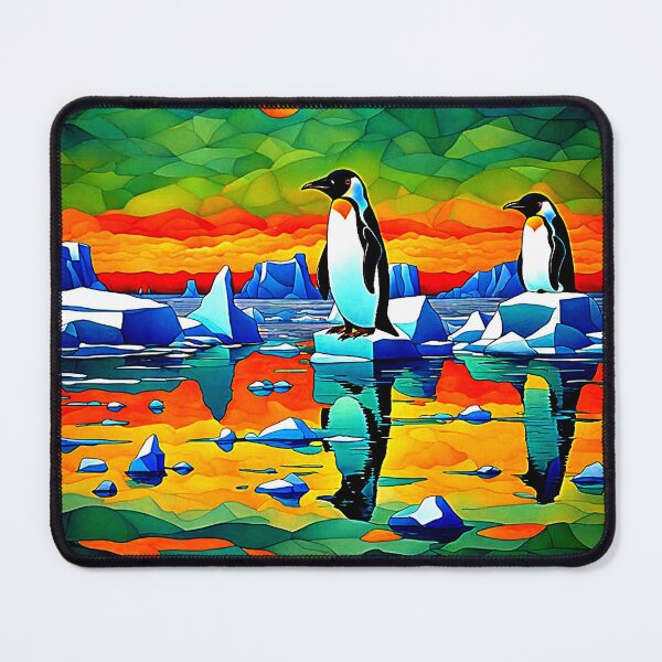Item preview, Penguins on ice floes designed and sold by George Hutton Hunter.