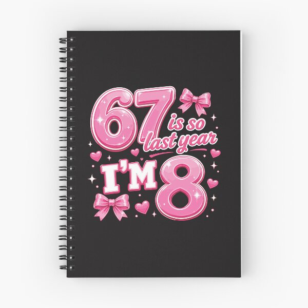 Item preview, I Was 7 Now Im 8 Coquette Bow Pink 8th Birthday Girl Cute Party Gift designed and sold by kiralynstration.
