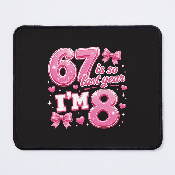 Item preview, I Was 7 Now Im 8 Coquette Bow Pink 8th Birthday Girl Cute Party Gift designed and sold by kiralynstration.
