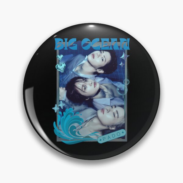 Item preview, Big Ocean Blue Kpop Group Retro Collage Design designed and sold by RaindropsDe.